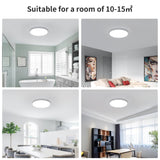 1 x RAW Customer Returns Goeco LED ceiling light, ceiling lamp for bathroom, modern 32W 2958LM, IP54 waterproof, cold white light 6500K, round bathroom lamp ceiling, for bathroom, bedroom, hallway, kitchen, living room, balcony- RRP €20.78