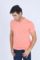 1 x RAW Customer Returns JRC 4 Pack Men s Short Sleeve V-Neck T-Shirts Casual V-Neck Tops Sage, Mid Night, Peach Amber, Rgby Tan, L  - RRP €37.99