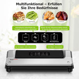 1 x RAW Customer Returns Bonsenkitchen vacuum sealer, vacuum sealer film sealing device for sous vide cooking and food stays fresh up to 6x longer, vacuum bag included, VS2100 Sliber  - RRP €37.3