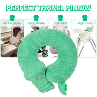 1 x RAW Customer Returns HOMEWINS Children s Travel Pillow Ultra Soft Neck Pillow Headrest Cute Neck Pillow Washable Neck Support Pillow Travel Sleeping Pillow for Car Airplane Crocodile  - RRP €15.06