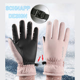 1 x Brand New OUROIRIL Gloves Men Women Cycling Gloves Waterproof Winter Gloves Thicken Touchscreen Warm Fleece Lining Windproof for Outdoor Motorcycle Running Cycling Mountain Bike Pink  - RRP €15.12