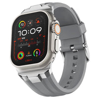 1 x RAW Customer Returns Suitisbest Strap Compatible with Apple Watch Ultra 2 Ultra 49mm, Series 9 8 7 45mm, Series SE 6 5 4 44mm and Series 3 2 1 42mm, Titanium Gray Silver Metal  - RRP €26.94