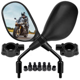 3 x RAW Customer Returns KEMIMOTO Motorcycle Rearview Mirrors, Motorcycle Rearview Mirrors, Approved E24 Motorcycle Mirrors with 8 mm and 10 mm Screws for 7 8 Inch Handlebars, 360 Degree Adjustment for Motorcycle, ATV, Scooters - RRP €68.97