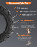 1 x RAW Customer Returns Amitor 10x2.125 Solid Tire, 10 Inch Electric Scooter Tire for Segway Ninebot F Series F20 F25 F30 F40 Electric Scooter Tires, Tubeless and Without Punctures, 2PC - RRP €40.99