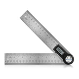 1 x RAW Customer Returns Preciva Protractor, Preciva Digital Angle Bevel with Locking Function, Measuring Range 000.0 999.9 , Stainless Steel Ruler for Woodworking, Home Work - 400 mm 14 Inches - RRP €16.85