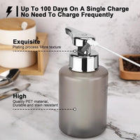 1 x RAW Customer Returns Phneems Soap Dispenser Automatic Electric Automatic Soap Dispenser With Sensor No Touch Sensor Automatic Soap Dispenser For Bathroom, Kitchen, Office USB Gray - RRP €22.18