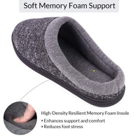 1 x RAW Customer Returns SoftPeds women s memory foam slippers, terry cloth lined non-slip slippers, black, 40 41 EU - RRP €19.15