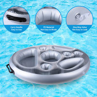 1 x RAW Customer Returns Ulikey Pool Bar, 2-in-1 Drinks and Snack Holder, Inflatable Drinks Holder Floating, 8 Holes Large Capacity Floating Coasters for Summer Swimming Pool Party Pool Water Fun Beach Theme Party - RRP €20.99