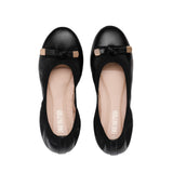 1 x RAW Customer Returns DREAM PAIRS women s ballerina flats classic flat shoes with bows SDFA2250W-E BLACK-PU size 36 EUR  - RRP €21.56