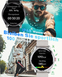 1 x RAW Customer Returns TOOBUR Smartwatch Men Women Metal Bezel with Phone Function, Fitness Watch with 100 Sports Running, 24 7 Heart Rate, Pedometer and Fitness Tracker, IP68 Waterproof Swimming, Compatible Android iOS - RRP €45.99