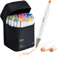 1 x RAW Customer Returns Ohuhu Marker Pens Set, 48 Colors Dual Tip Brush Fine Tip Alcohol Based Marker Pens for Artists Manga with Carrying Case for Adult Coloring Illustration, Honolulu B - RRP €39.34