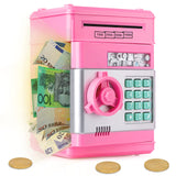 1 x RAW Customer Returns Ltteaoy Money Box for Kids Password Piggy Bank Toy Electronic ATM Cash Machine Banknote Coins Gifts for 3-8 Years Old Girl Boy Automatic Paper Money Roll Piggy Bank Pink  - RRP €23.68