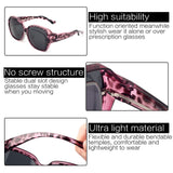 1 x RAW Customer Returns Face Shadow Polarized Pull-Over Sunglasses for Women, Over-Glasses Sunglasses for Glasses Wearers, UV Protection, Ultra Light Fit-Over Glasses - RRP €19.99