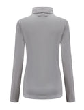 1 x Brand New SSLR Women s Thermal Long Sleeve Turtleneck Shirt Slim Fit Basic Tops Brushed Turtleneck Pullover Large, Grey  - RRP €22.31