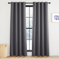 1 x RAW Customer Returns KGORGE Blackout Curtains Gray Opaque Curtains Set of 2 220 x 140 cm H x W Thermal Curtain Heat Protection Door Indoor Bedroom Curtains and Curtains with Eyelets Opaque Curtain - RRP €37.95