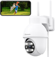 1 x RAW Customer Returns GALAYOU 2K Outdoor Surveillance Camera, PTZ Outdoor WiFi IP Camera Outdoor Surveillance, WiFi Dome Camera with Color Lens, Two-Way Audio Y4... - RRP €33.26