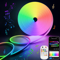 1 x RAW Customer Returns Lamomo LED strip 3 m, RGBIC neon LED strip with warm white mode, LED strip rainbow effect, APP and remote control, music sync, waterproof LED tube, flexible for home, bedroom, wall decoration - RRP €30.24