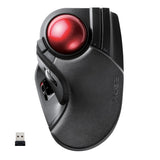 1 x RAW Customer Returns ELECOM 2.4GHz Wireless Finger Control Large Trackball Mouse, 8 Button Function with Smooth Tracking, Precise Optical Gaming Sensor, Palm Rest M-HT1DRBK  - RRP €58.43