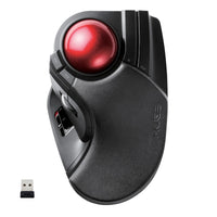 1 x RAW Customer Returns ELECOM 2.4GHz Wireless Finger Control Large Trackball Mouse, 8 Button Function with Smooth Tracking, Precise Optical Gaming Sensor, Palm Rest M-HT1DRBK  - RRP €54.97