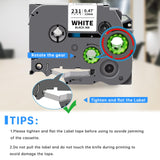 1 x RAW Customer Returns UniPlus 12x Compatible Tze 0.47 Laminated Tape for Brother Tze-231 Tze231 TZ231 Tze-231s Labeling Tape for Brother Label Maker E100 P300BT H107B H100R H105 H110 D210 D400VP H200 - RRP €36.59