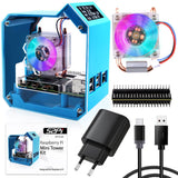 1 x RAW Customer Returns GeeekPi Raspberry Pi Mini Tower Kit with QC3.0 power supply, Raspberry Pi 4 case with Ice Tower cooler, 0.96 OLED display, RGB fan, Raspberry Pi heat sink, GPIO expansion card for Raspberry Pi 4B - RRP €38.42