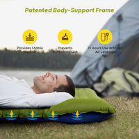 1 x RAW Customer Returns VALEHOWL Self-Inflating Sleeping Pad 2 Persons for Camping, 10CM Ultra-Thick Improved Support, Outdoor Inflatable Sleeping Pad with Foot Press, Ultralight Air Mattress for Tent, Travel, Hiking - RRP €79.98