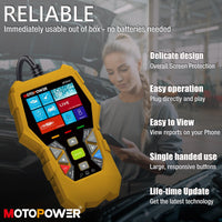 1 x RAW Customer Returns MOTOPOWER MP69040 Car OBD2 Scanner Code Reader Engine Error Code Reader Scanner CAN Diagnostic Tool for all OBD II Protocol Cars, Yellow - RRP €60.91