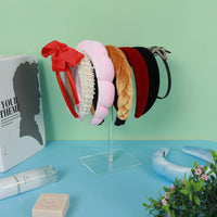 1 x RAW Customer Returns Yolev Hairband Holder Acrylic Headband Organizer Hairband Stand 1 Tier Clear Headband Holder Hairband Scratch Display Stand Women Headband Stand Girls Hair Accessories Organizer - RRP €9.05