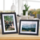 1 x RAW Customer Returns Vasemouh Black picture frames set of 15, for 10x15 pictures with passe-partout or for pictures 13x18 without passe-partout, wall and table display, MDF - RRP €29.99