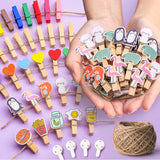 1 x Brand New KOAHDE Mini Wooden Clips Colorful, Colorful Decorative Clips, Colorful Wooden Clips, Colorful Decorative Clips, Decorative Clips, Small Wooden Clips for Photos, Small Wooden Clips, Mini Colorful Clothespins for Photos, 50pcs - RRP €20.4