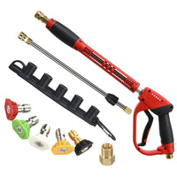 1 x RAW Customer Returns Tool Daily Deluxe Pressure Washer Gun, with Wand Extension, 5 Nozzle Tips, M22 Connection, 40 Inch, 5000 PSI - RRP €52.99