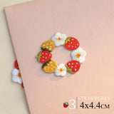 3 x Brand New Embroidered flower stickers, self-adhesive decorative stickers, set of 3, decorative DIY for scrapbook, cell phone case, laptop, notebook, photo album, girls, teenagers, children circle A  - RRP €61.2