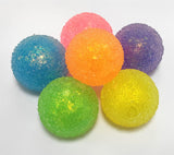 16 x Brand New Aiyouwei 6 Glitter Stress Ball Fidget Toy Sensory Squishy Ball, Kids Party Favors Gifts - RRP €258.56