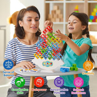 3 x Brand New Jiosdo Tetra Tower, 64 Pieces Tetris Tower Game, Tetra Tower Game Adults, Swing Stack High Children s Balance Toy, Team Tower Game Stacking Game, Stacking Tower Wobbly Tower Balance Game - RRP €30.21