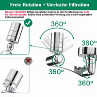 1 x RAW Customer Returns 1440 Rotating Faucet Attachment, ROSYNEY 1080 Degree Rotating Multifunctional Extension Faucet Updated Version , 1080 Faucet Aerator, 2 Modes M20 M22 M24 G1 2, 55 64 , 15 16  - RRP €19.14