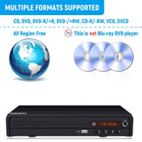 2 x RAW Customer Returns HD DVD player, DVD player, CD player, DVD player for TV, DVD CD MP3 disc player with remote control, Region Free DVD player, PAL NTSC - RRP €79.98