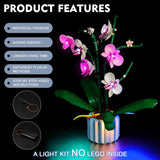 1 x RAW Customer Returns Led Light Set Compatible with Lego 10311 Icons Orchid Set No Lego model included, DIY Lighting Set Compatible with Orchid Lego Flower Adult Botanical Collection Home Decoration-Classic Version - RRP €25.0