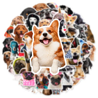 1 x RAW Customer Returns Dogs 50 Pack Dog Stickers, Waterproof Vinyl Stickers for Cars, Motorcycles, Laptops, Bicycles, Skateboards, Snowboards, Luggage, MacBook, iPad and More, Easy to Apply and Peel - RRP €20.4