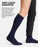 1 x RAW Customer Returns DANISH ENDURANCE Soft Knee High Socks for Men Women, Knee High Socks, 3 Pack Navy Blue, 39-42  - RRP €25.94