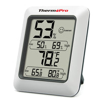 1 x RAW Customer Returns ThermoPro TP50 Indoor Digital Hygrometer Room Thermometer and Humidity and Temperature Indicator Monitor - RRP €11.09