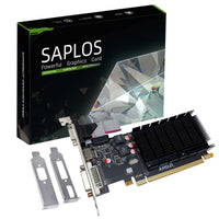 2 x RAW Customer Returns SAPLOS Radeon HD 5450 graphics card, 2GB DDR3 64-bit, low profile, DVI-I HDMI VGA, PCI Express x16, DirectX 11, PC graphics card GPU, 2 monitors support - RRP €110.9