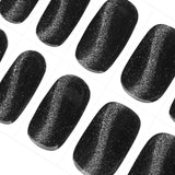 1 x RAW Customer Returns DANNI TONI Semi-cured gel nail foils glitter black cat eye shiny uv gel nail stickers, semi-cured nail foil nail stickers nail design wraps 28 stickers - RRP €18.14