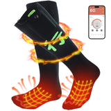 1 x RAW Customer Returns Heated Socks, Electric Heating Socks for Men and Women, Rechargeable Heated Socks with 4 Temp Modes, APP Control Thermal Socks Foot Warmer Socks for Outdoor Hiking Skiing Camping Fishing, L - RRP €50.41