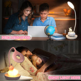 1 x RAW Customer Returns MARZIUS Dimmable Touch Touch LED Reading Lamp Night Light with 5 Brightness Levels for Boys Girls Kids Teens Pink Cloud Bunny  - RRP €26.21