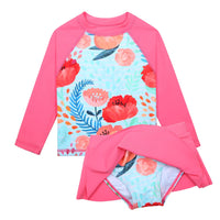 1 x RAW Customer Returns XFGIRLS Long Sleeve UV Protection Two Piece Dress for Girls 3 Months to 6 Years - RRP €18.22