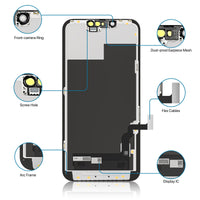 1 x RAW Customer Returns Hoonyer Display for iPhone 13 LCD Replacement Screen 6.1 inch, for iPhone 13 A2631 A2634 A2635 , Touch Screen Digitizer with complete tools - RRP €50.38