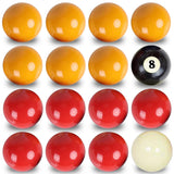 1 x RAW Customer Returns BILLIARDS AND DARTS CAMERA Set of Yellow and Red American Casino Billiard Balls 50.8mm and White 47.8mm  - RRP €38.26