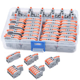 1 x RAW Customer Returns XALXMAW Pack of 62 cable connectors, DIY combinable compact terminals, 0.2-4 mm conductor connection terminals, small luster terminals conductor with actuating lever, electrical connection blocks, made of PC, nylon - RRP €26.98