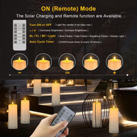 1 x RAW Customer Returns PChero LED Solar Rechargeable Candles Outdoor with Remote Control, 2 Pack Electric Pillar Candles Rechargeable LED Candles with Timer Waterproof Garden Decoration for Outdoor Garden Patio Table Decoration - RRP €32.8