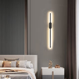 1 x RAW Customer Returns KYOTECH LED wall light indoor, 8W 60CM black modern wall lamp living room minimalist night lamp 3 color temperature 3000K 4000K 6000K bedside lamp IP20 for bedroom living room hallway study - RRP €28.22